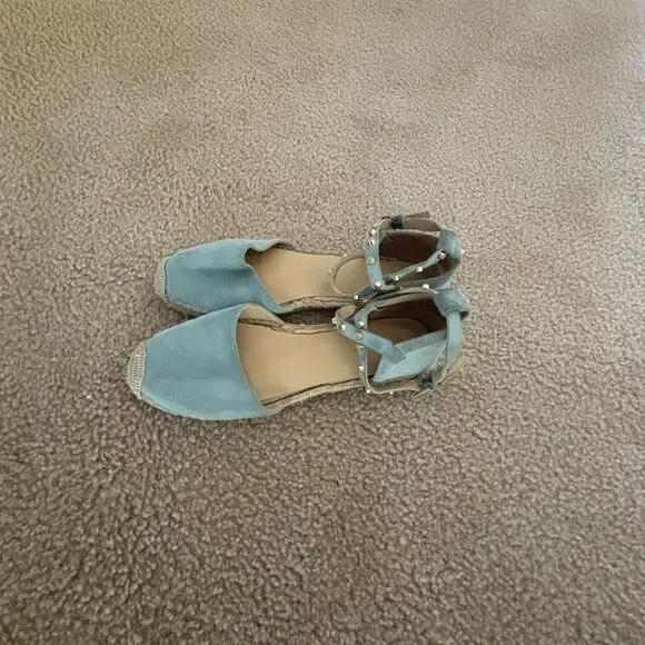 👡 Mark Fisher MACI Espadrilles | Sky Blue | Jute Sole | Summer-Ready - Picture 1 of 4